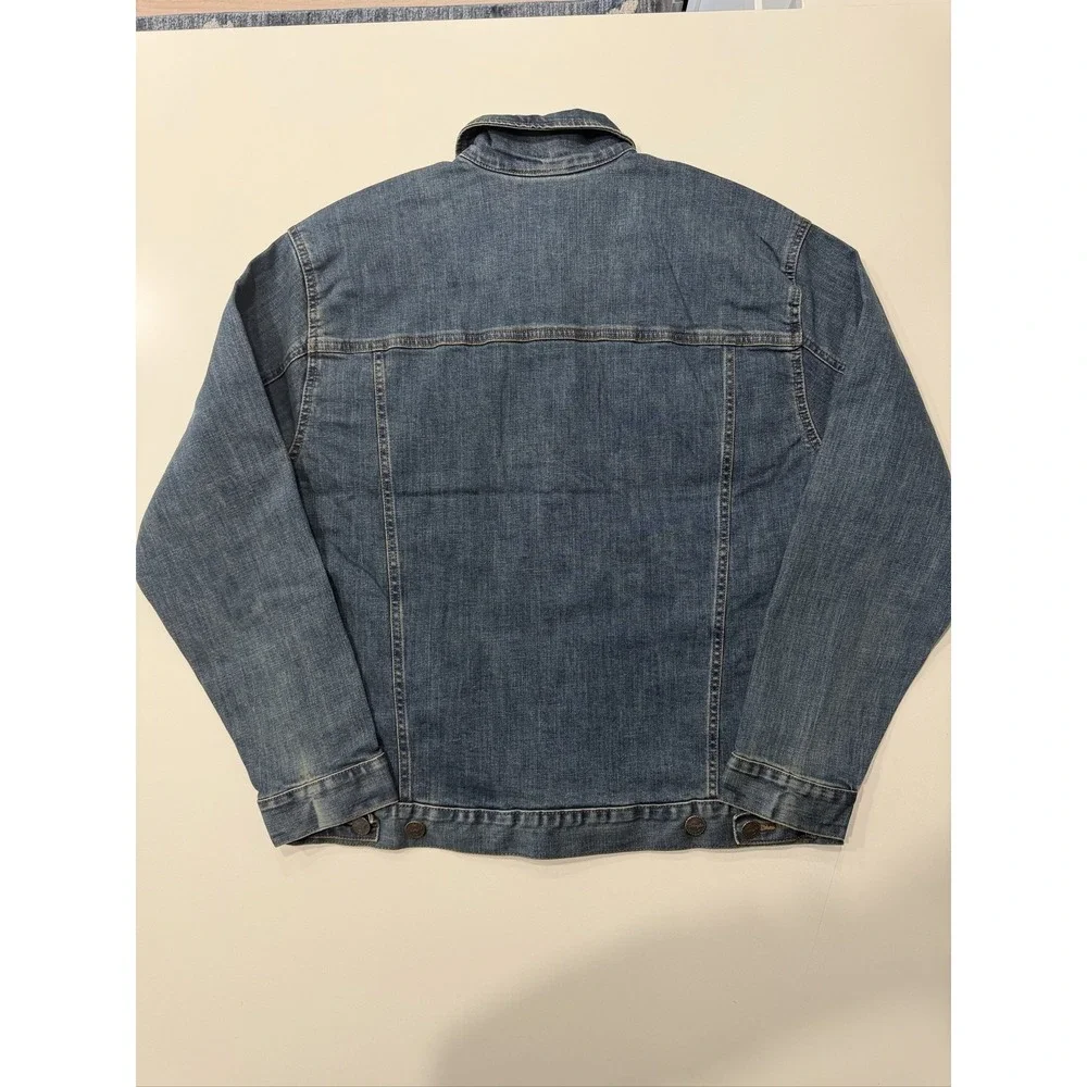Wrangler Retro Texas A&M WRUJ11371 Denim Jacket Blue Mens L Embroidered Cotton